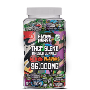 Flying Horse THCP Blend Infused Gummies 96000MG 80CT Jar
